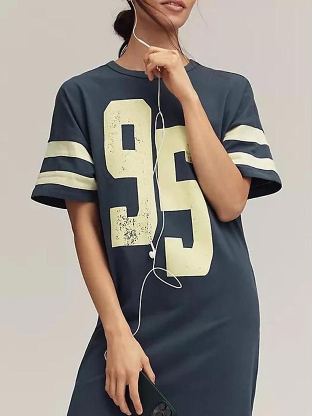 NWT Anthropologie Daily Practice Graphic T-Shirt Midi Dress Size M